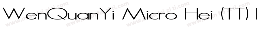 WenQuanYi Micro Hei (TT) Regular字体转换